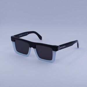 Palm Angels PERI109 NAPA 4007 Sunglasses Black/Blue Square Frame, Grey Lenses